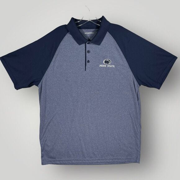 Penn State Athletic Dri-fit Top Short Sleeve Polo Sports Shirt Men's Size XL - Picture 1 of 6